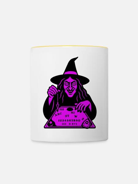 Hypnotic Witch Board - Tasse zweifarbig - Weiß/Gelb