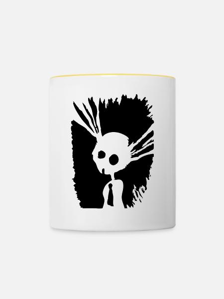 shadow bunny - Tasse zweifarbig - Weiß/Gelb