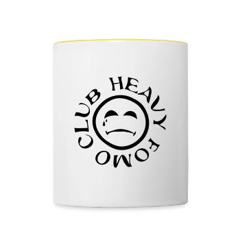 Heavy Fomo Club - Tasse zweifarbig - Weiß/Gelb - Vorne