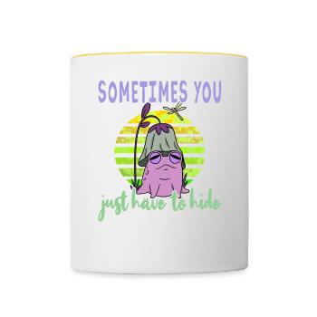Depression Depression Frog - Contrasting Mug - white/yellow - Front