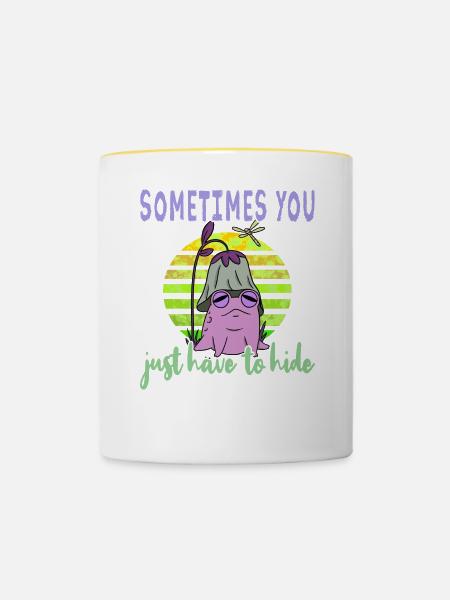 Depression Depression Frog - Contrasting Mug - white/yellow