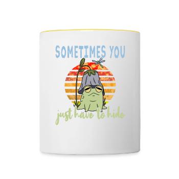 Depression Depression Frog - Contrasting Mug - white/yellow - Front