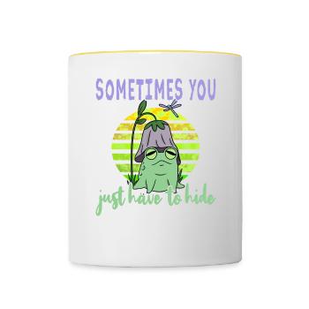 Depression Depression Frog - Contrasting Mug - white/yellow - Front