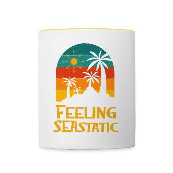 Feeling Seastatic Summer Positivity Tropical - Tasse zweifarbig - Weiß/Gelb - Vorne
