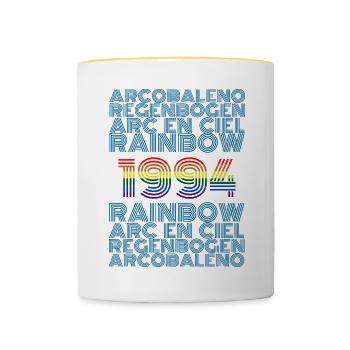 Regenbogen Rainbow arc en ciel 1994 - Tasse zweifarbig - Weiß/Gelb - Vorne