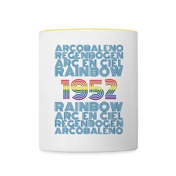 52er - Tasse zweifarbig - Weiß/Gelb - Vorne