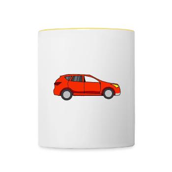 All aboard - Contrasting Mug - white/yellow - Front