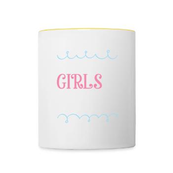 Après-Ski Girls Tour Heart - Mug contrasté - blanc/jaune - Devant