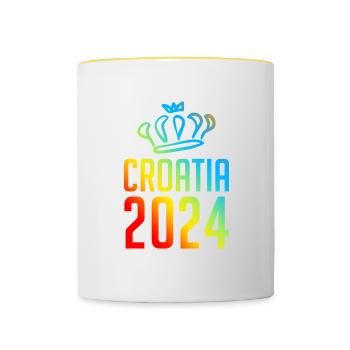 Croatia 2024 Colorful - Contrasting Mug - white/yellow - Front