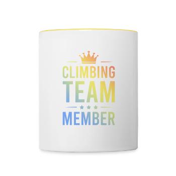 Climbing Team Bunt - Tasse zweifarbig - Weiß/Gelb - Vorne
