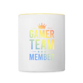 Gamer Team Bunt - Contrasting Mug - white/yellow - Front