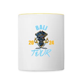 Bali 2024 Skeleton - Contrasting Mug - white/yellow - Front
