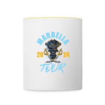 Marbella 2024 Skeleton - Contrasting Mug - white/yellow - Front