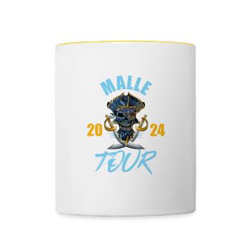 Malle 2024 Squelette - Mug contrasté - blanc/jaune - Devant