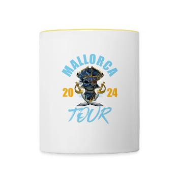 Majorque 2024 Skeleton - Mug contrasté - blanc/jaune - Devant