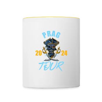 Prague 2024 Skeleton - Mug contrasté - blanc/jaune - Devant