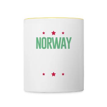 Jours fériés Norvège 2024 - Mug contrasté - blanc/jaune - Devant