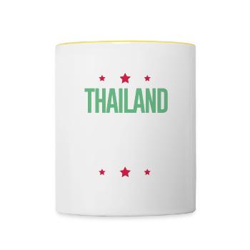 Jours fériés Thaïlande 2024 - Mug contrasté - blanc/jaune - Devant