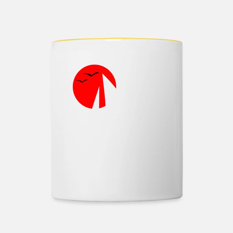 Sailing Black - Contrasting Mug - white/yellow
