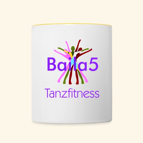 Baila5 Tanzfitness violet - Tasse zweifarbig