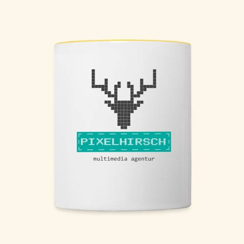 PIXELHIRSCH - Logo - Tasse zweifarbig