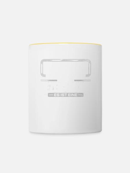 LEHRLING - Leben - Tasse zweifarbig - Weiß/Gelb