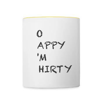 Birthday 30 Gift Saying Funny - Contrasting Mug - white/yellow - Front