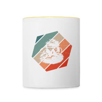 Scuba Taucher Scuba Diver Scuba Tauchen - Tasse zweifarbig - Weiß/Gelb - Vorne