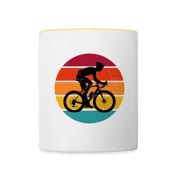 Road Bike Road Bike Road Bike Women's Road Bike - Contrasting Mug - white/yellow - Front