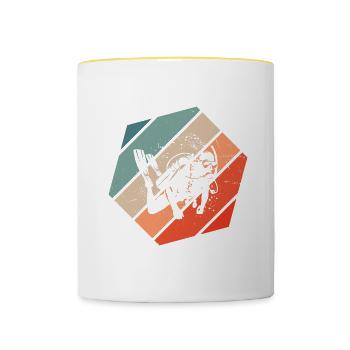 Diving Scuba Taucher Diver Scuba Diver - Tasse zweifarbig - Weiß/Gelb - Vorne