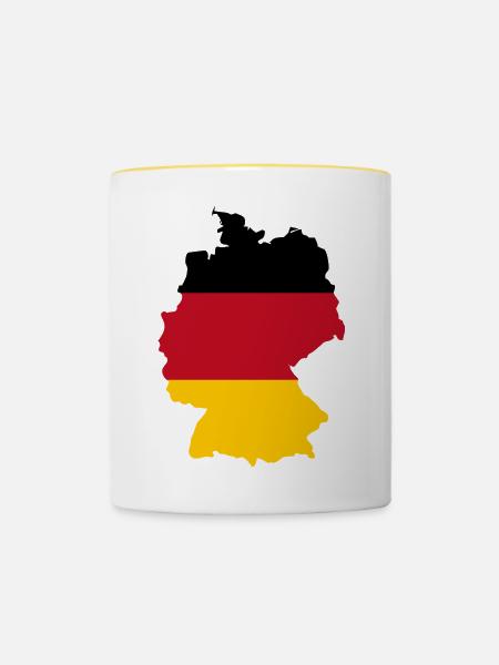 Allemagne - Tasse zweifarbig - Weiß/Gelb