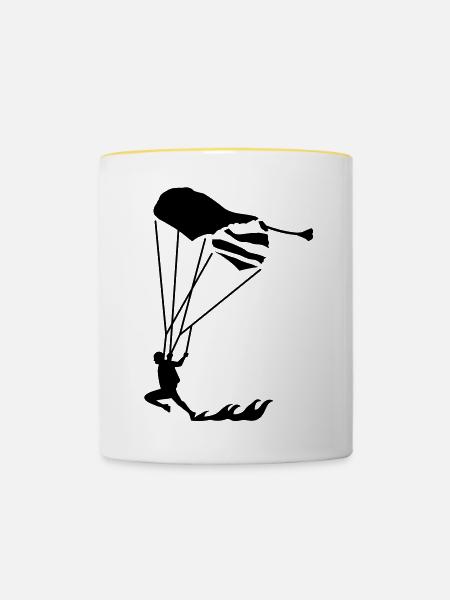 Swooping - Tasse zweifarbig - Weiß/Gelb