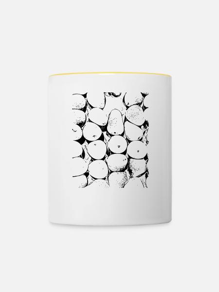 Birne - Tasse zweifarbig - Weiß/Gelb