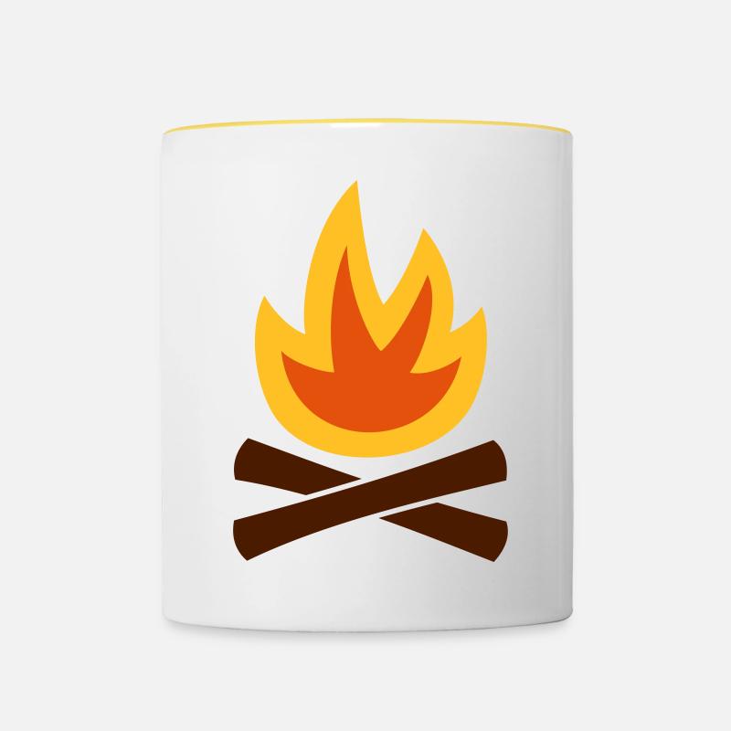 Campfire - Contrasting Mug - white/yellow