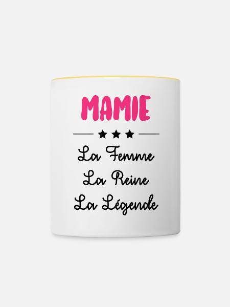 Großmütter / Oma / Mami / Großmutter / Mamy - Tasse zweifarbig - Weiß/Gelb