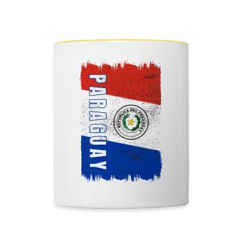 Paraguay Flagge - Tasse zweifarbig - Weiß/Gelb - Vorne