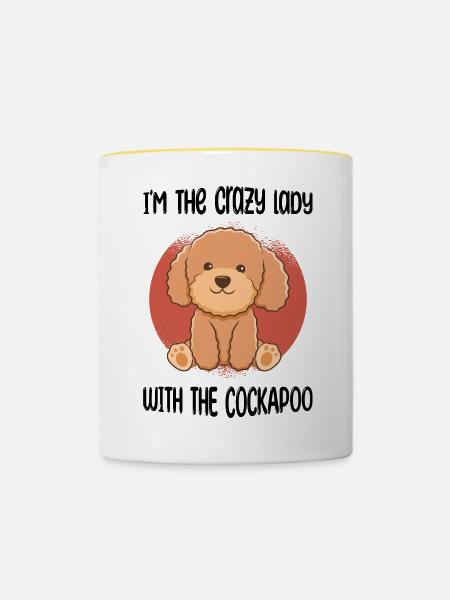 Cockapoo - Tasse zweifarbig - Weiß/Gelb