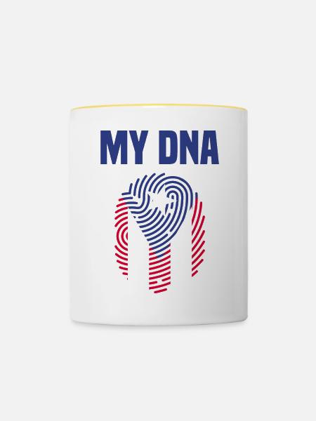 Puerto Rico - Tasse zweifarbig - Weiß/Gelb