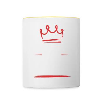 Équipage de planche à voile - Mug contrasté - blanc/jaune - Devant