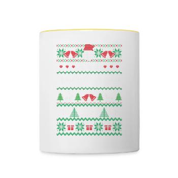 One Merry Construction worker - Contrasting Mug - white/yellow - Front