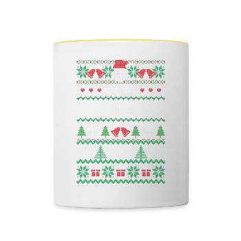 One Merry Auntie - Contrasting Mug - white/yellow - Front