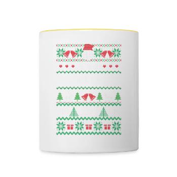 Ein fröhlicher Therapeut - Tasse zweifarbig - Weiß/Gelb - Vorne