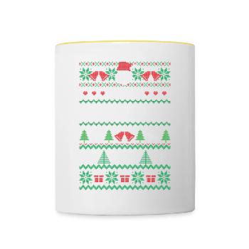 Un joyeux décorateur - Mug contrasté - blanc/jaune - Devant