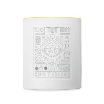 Sight Squad 7 - Contrasting Mug - white/yellow - Front
