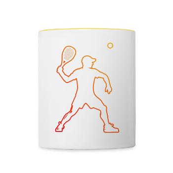 Racquetball Men's Racquetball Play Pickleball - Contrasting Mug - white/yellow - Front