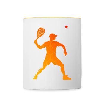 Men's Racquetball Games Pickleball Racquetball - Contrasting Mug - white/yellow - Front