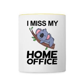 Home Office Saying Funny - Contrasting Mug - white/yellow - Front