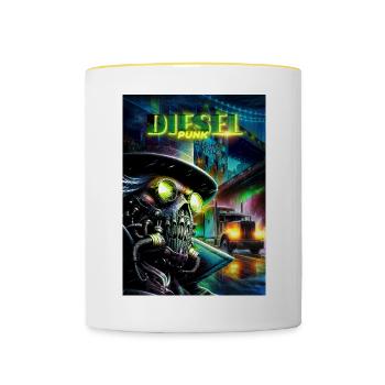 Diesel-Punk - Tasse zweifarbig - Weiß/Gelb - Vorne