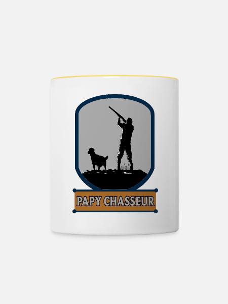 Opa Jäger - Tasse zweifarbig - Weiß/Gelb