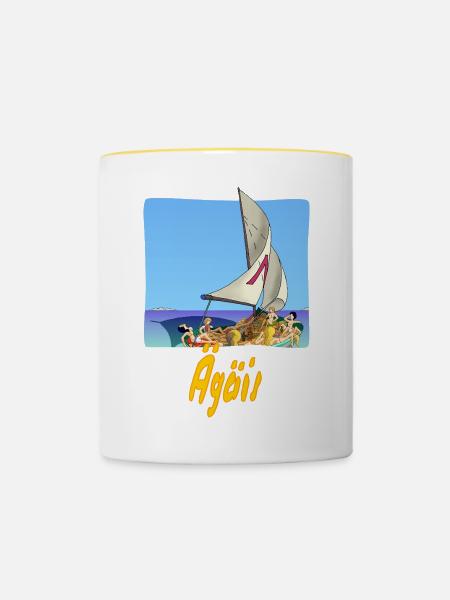 Ägäis - Tasse zweifarbig - Weiß/Gelb